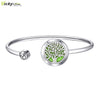20mm With Magnet Can Wiggle Up and Down Aroma Locket Stainless Steel Bangle Essential Oils Diffuser Locket Bracelet (Dropship)