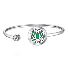 20mm With Magnet Can Wiggle Up and Down Aroma Locket Stainless Steel Bangle Essential Oils Diffuser Locket Bracelet (Dropship)