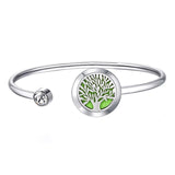 20mm With Magnet Can Wiggle Up and Down Aroma Locket Stainless Steel Bangle Essential Oils Diffuser Locket Bracelet (Dropship)