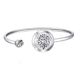 20mm With Magnet Can Wiggle Up and Down Aroma Locket Stainless Steel Bangle Essential Oils Diffuser Locket Bracelet (Dropship)