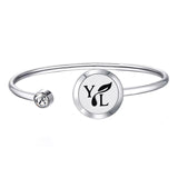 20mm With Magnet Can Wiggle Up and Down Aroma Locket Stainless Steel Bangle Essential Oils Diffuser Locket Bracelet (Dropship)