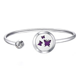 20mm With Magnet Can Wiggle Up and Down Aroma Locket Stainless Steel Bangle Essential Oils Diffuser Locket Bracelet (Dropship)