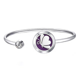 20mm With Magnet Can Wiggle Up and Down Aroma Locket Stainless Steel Bangle Essential Oils Diffuser Locket Bracelet (Dropship)