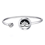 20mm With Magnet Can Wiggle Up and Down Aroma Locket Stainless Steel Bangle Essential Oils Diffuser Locket Bracelet (Dropship)