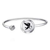 20mm With Magnet Can Wiggle Up and Down Aroma Locket Stainless Steel Bangle Essential Oils Diffuser Locket Bracelet (Dropship)