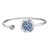 20mm With Magnet Can Wiggle Up and Down Aroma Locket Stainless Steel Bangle Essential Oils Diffuser Locket Bracelet (Dropship)