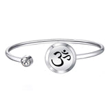 20mm With Magnet Can Wiggle Up and Down Aroma Locket Stainless Steel Bangle Essential Oils Diffuser Locket Bracelet (Dropship)